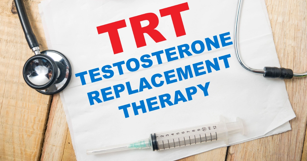 Testosterone Replacement Therapy supplies on a table in Roy, UT